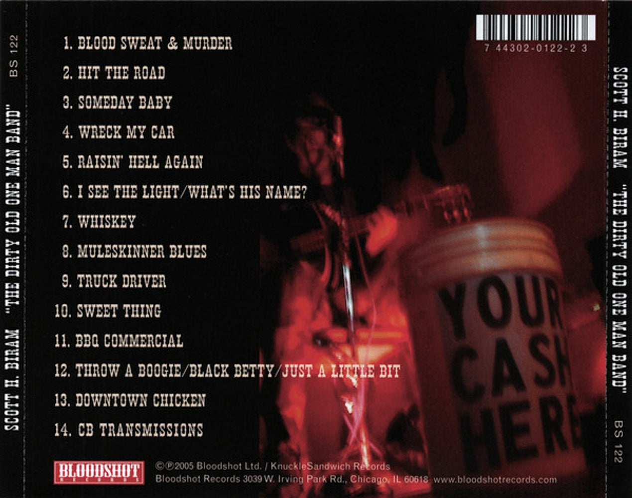 Back Cover: Scott H. Biram – The Dirty Old One Man Band CD | Relix