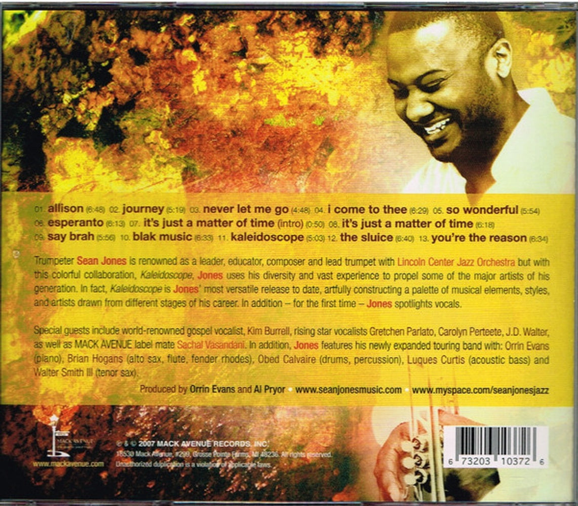 Back Cover: Sean Jones – Kaleidoscope CD | Relix