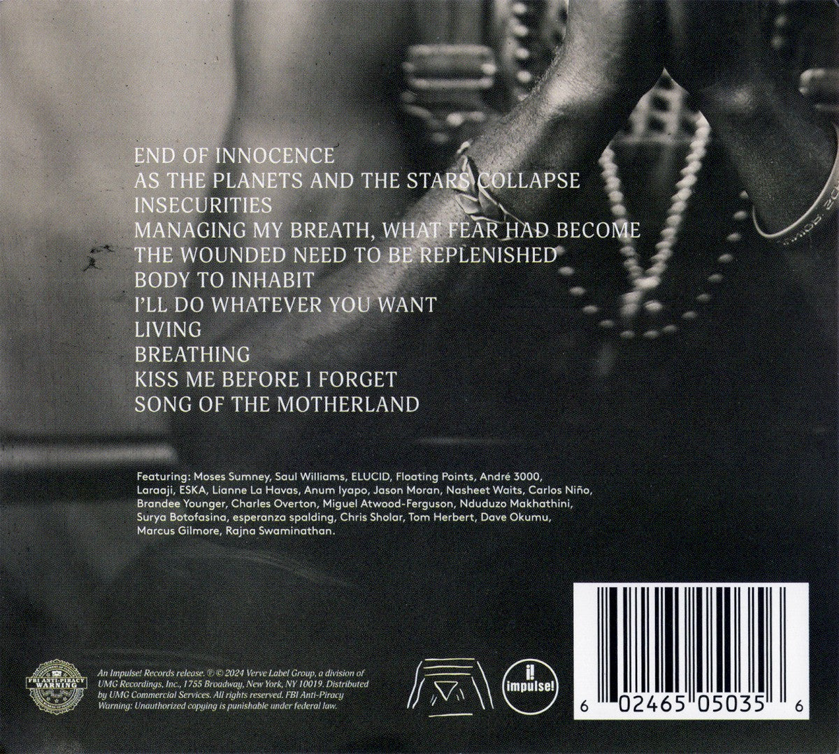 Back Cover: Shabaka – Perceive Its Beauty, Acknowledge Its Grace CD | Relix