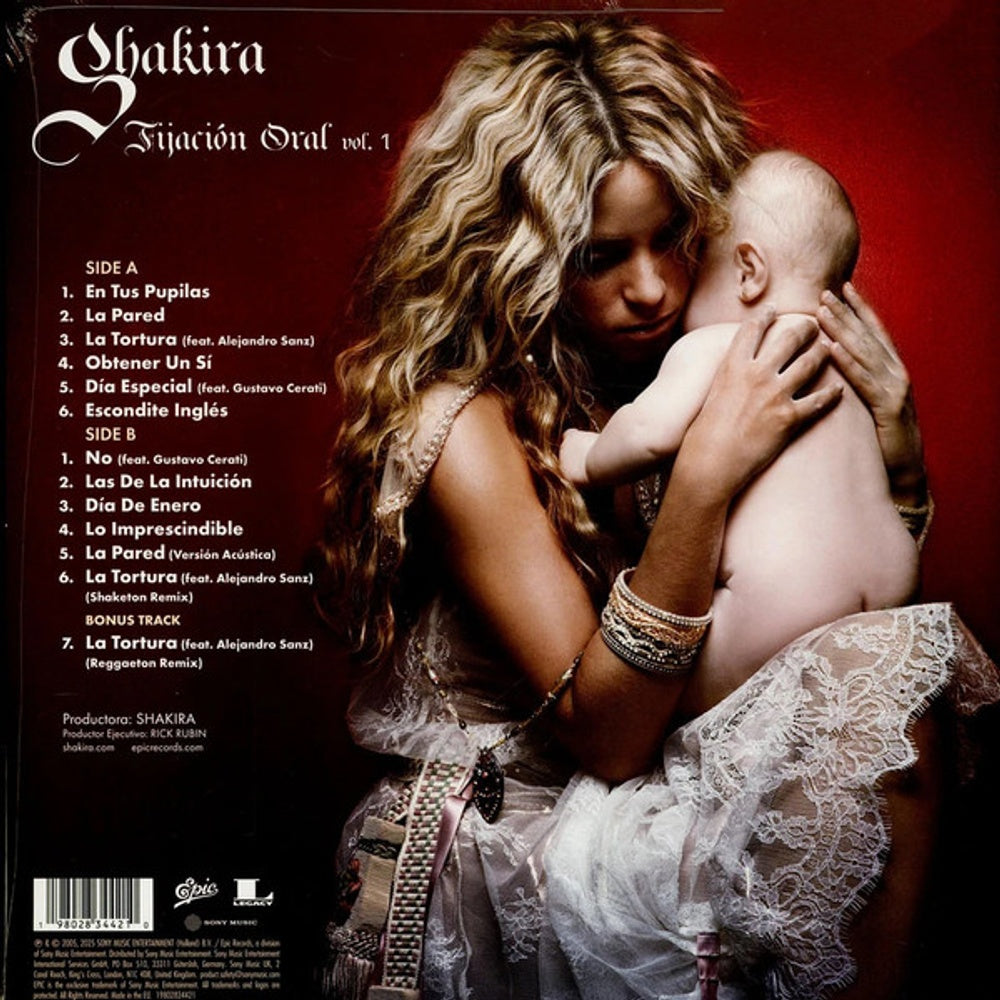 Back Cover: Shakira – Fijacion Oral Vol. 1 Vinyl LP | Relix