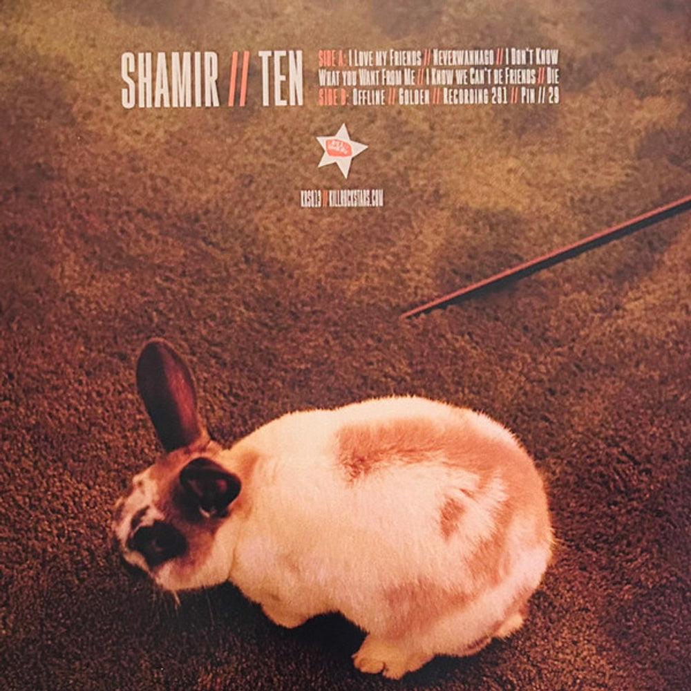 Back Cover: Shamir – Ten (Colored, Org, Post, Stic, Auto LP Vinyl) Vinyl LP | Relix