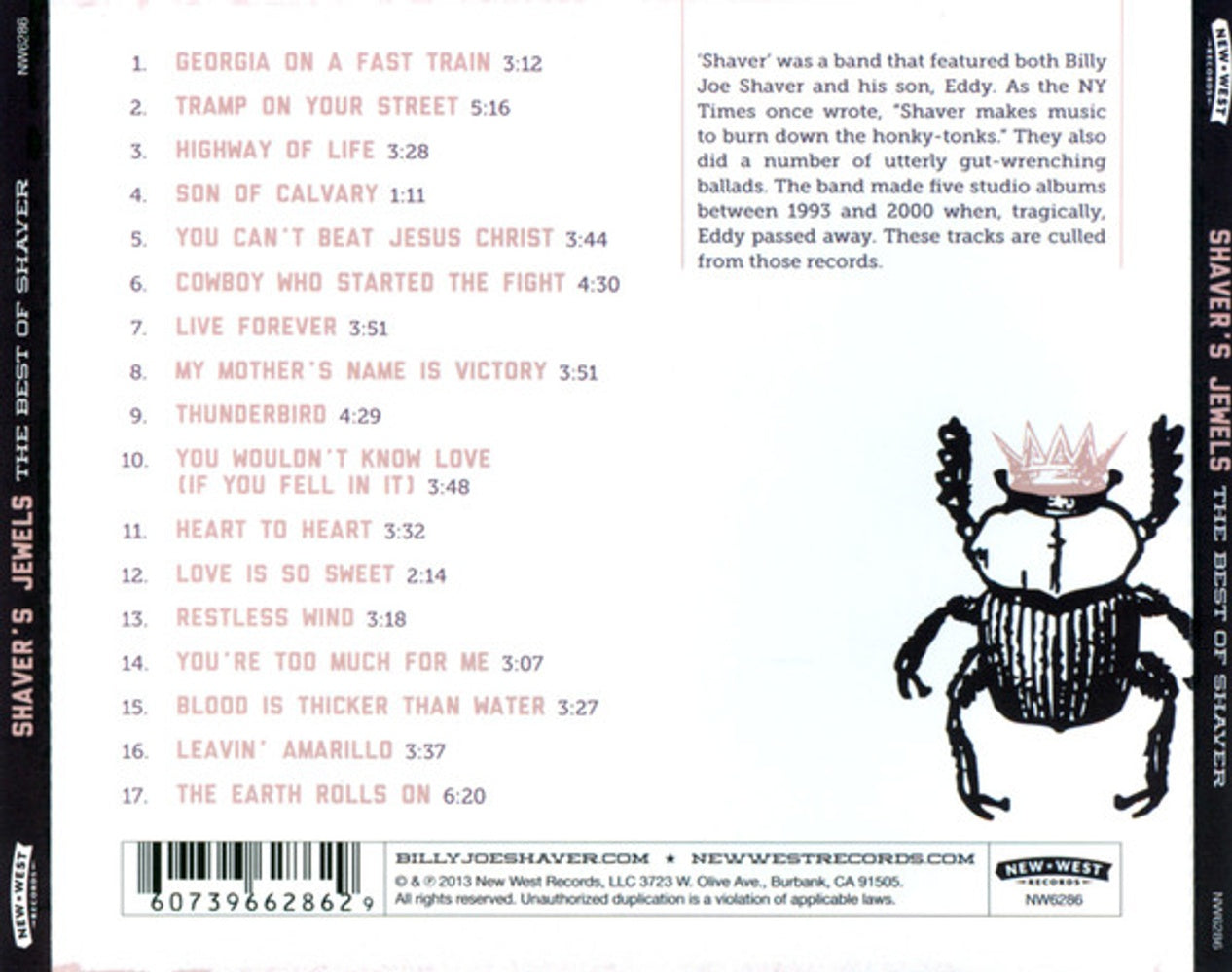 Back Cover: Shaver – Shaver's Jewels (Best of Shaver CD) CD | Relix