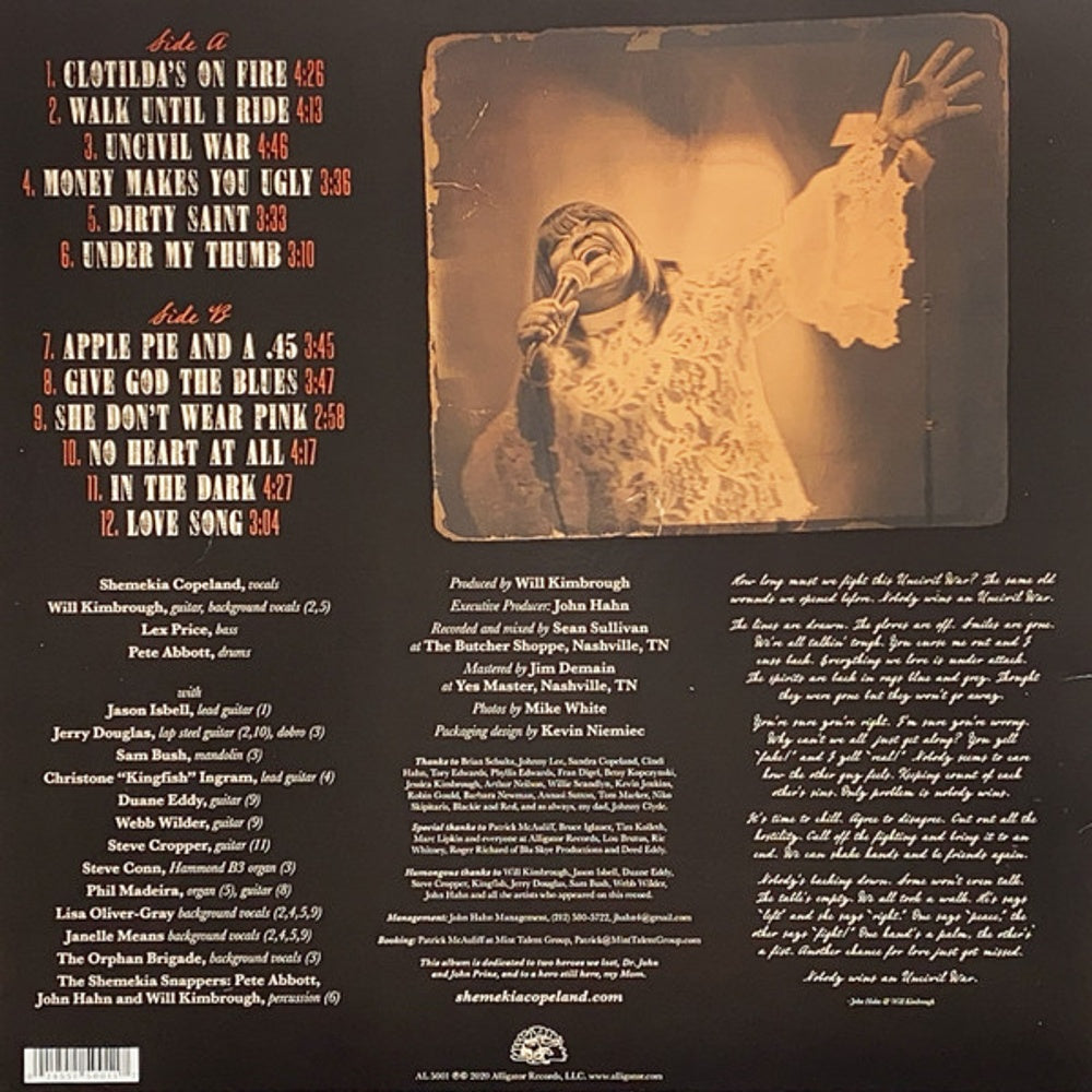 Back Cover: Shemekia Copeland – Uncivil War Vinyl LP | Relix