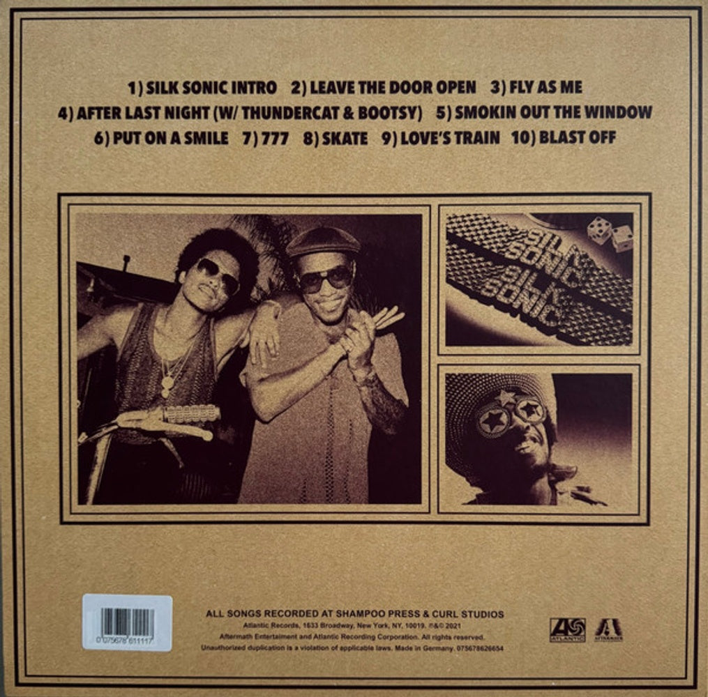Back Cover: Silk Sonic (Bruno Mars + Anderson .Paak) – An Evening With Silk Sonic (Bonus Track LP Vinyl) Vinyl LP | Relix
