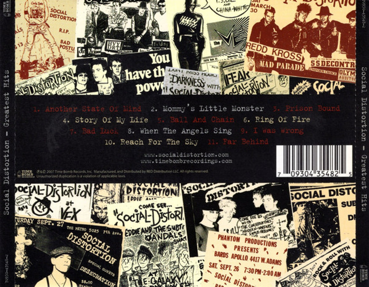 Back Cover: Social Distortion – Greatest Hits (CD) CD | Relix