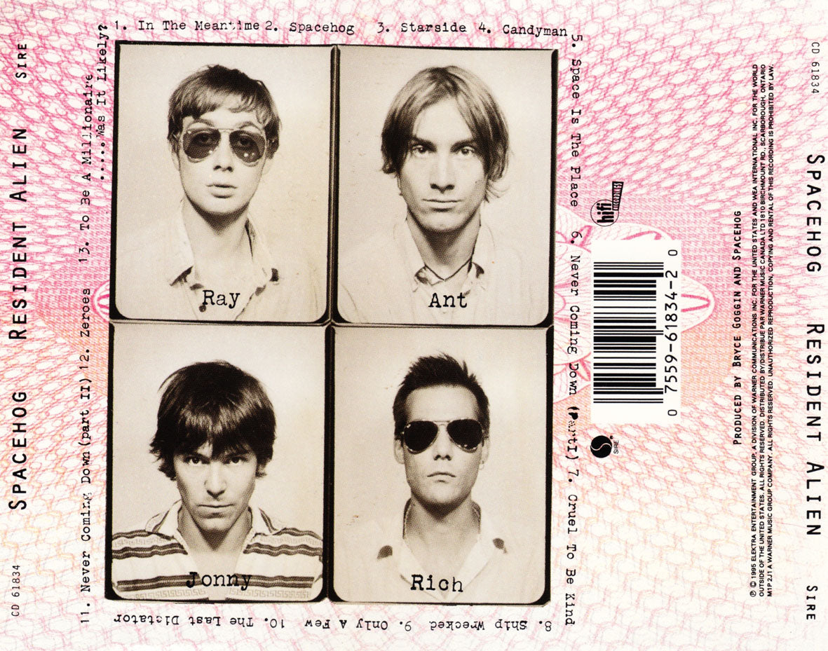 Back Cover: Spacehog – Resident Alien CD | Relix