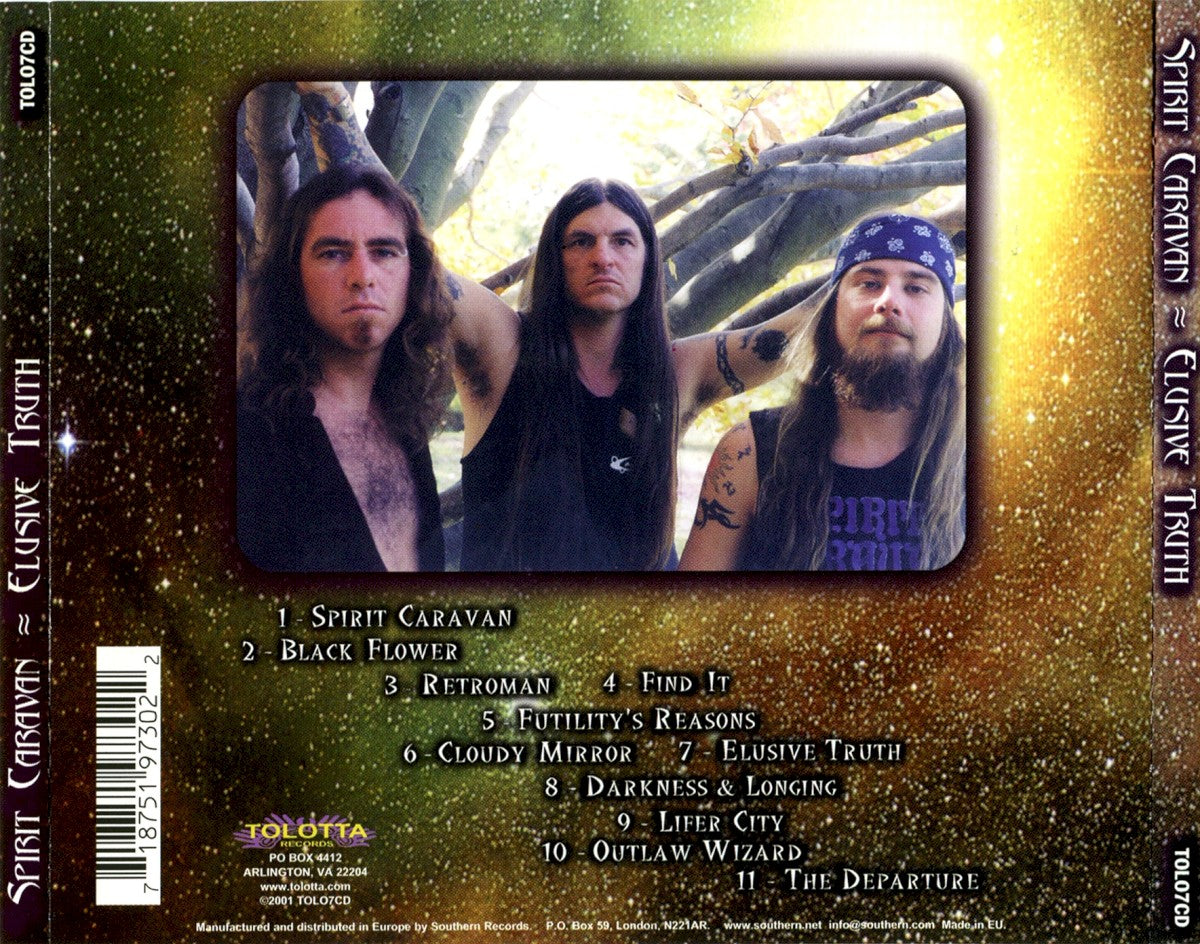 Back Cover: Spirit Caravan – Elusive Truth CD | Relix