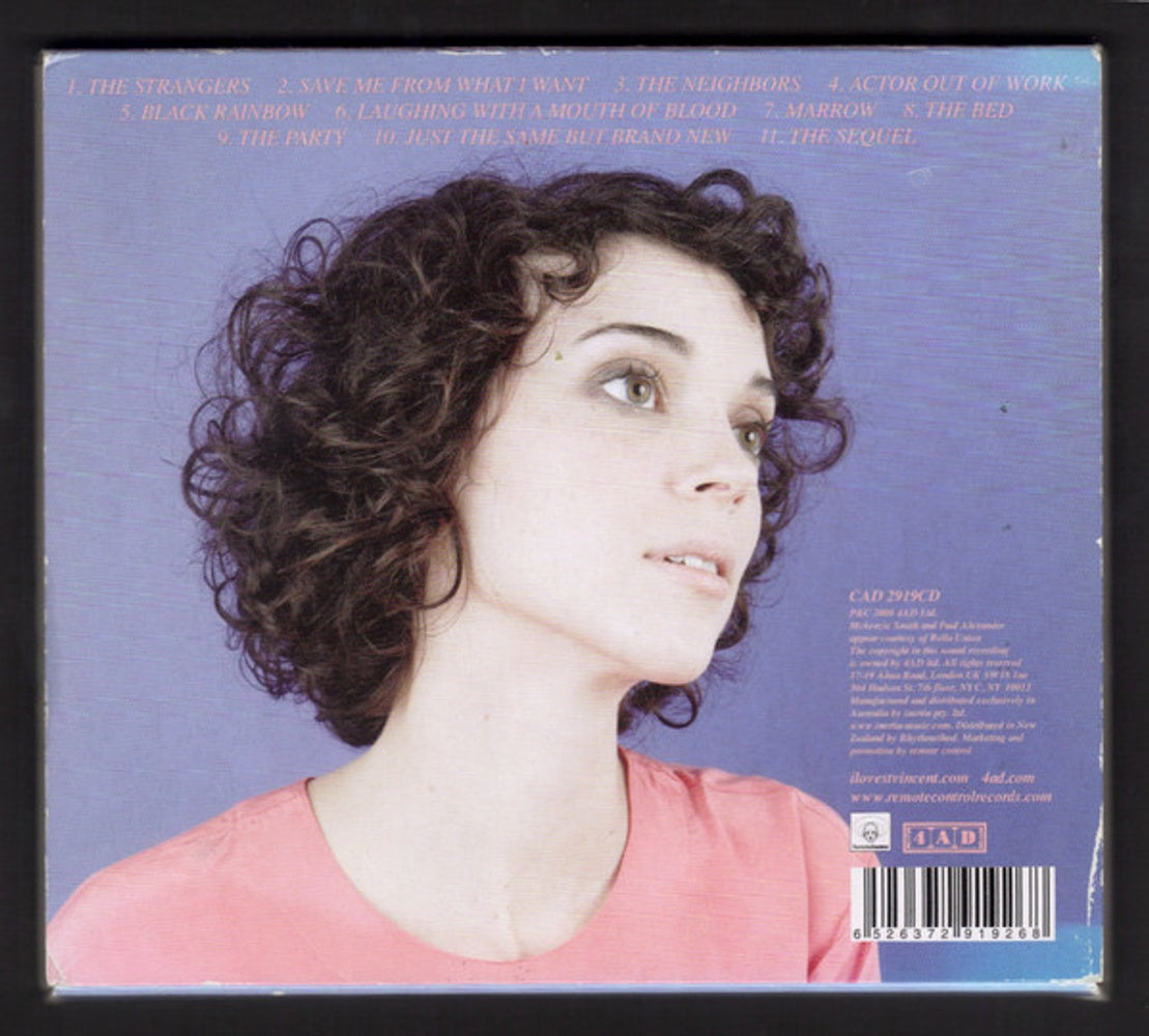 Back Cover: St. Vincent – Actor CD | Relix