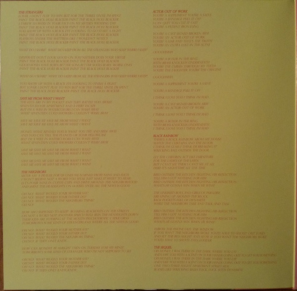 Back Cover: St. Vincent – Actor Vinyl LP | Relix