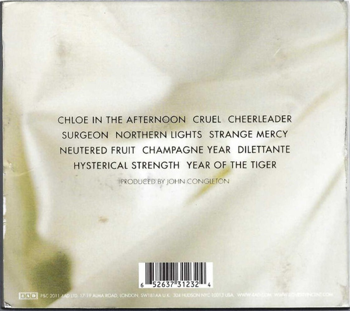 Back Cover: St. Vincent – Strange Mercy (Digipak CD) CD | Relix