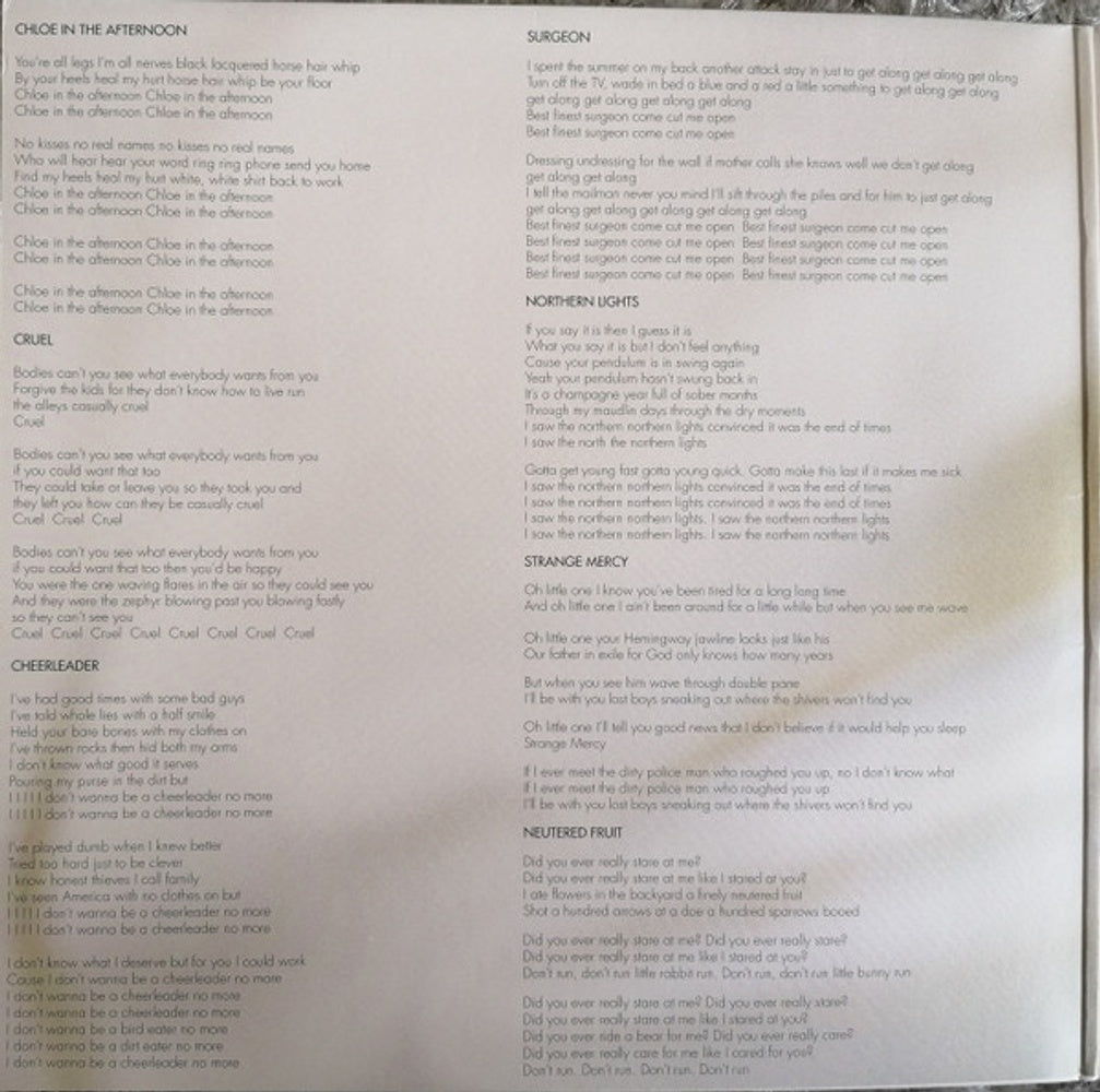 Back Cover: St. Vincent – Strange Mercy Vinyl LP | Relix