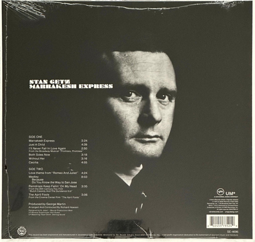 Back Cover: Stan Getz – Marrakesh Express (Verve By Request Series LP Vinyl) Vinyl LP | Relix