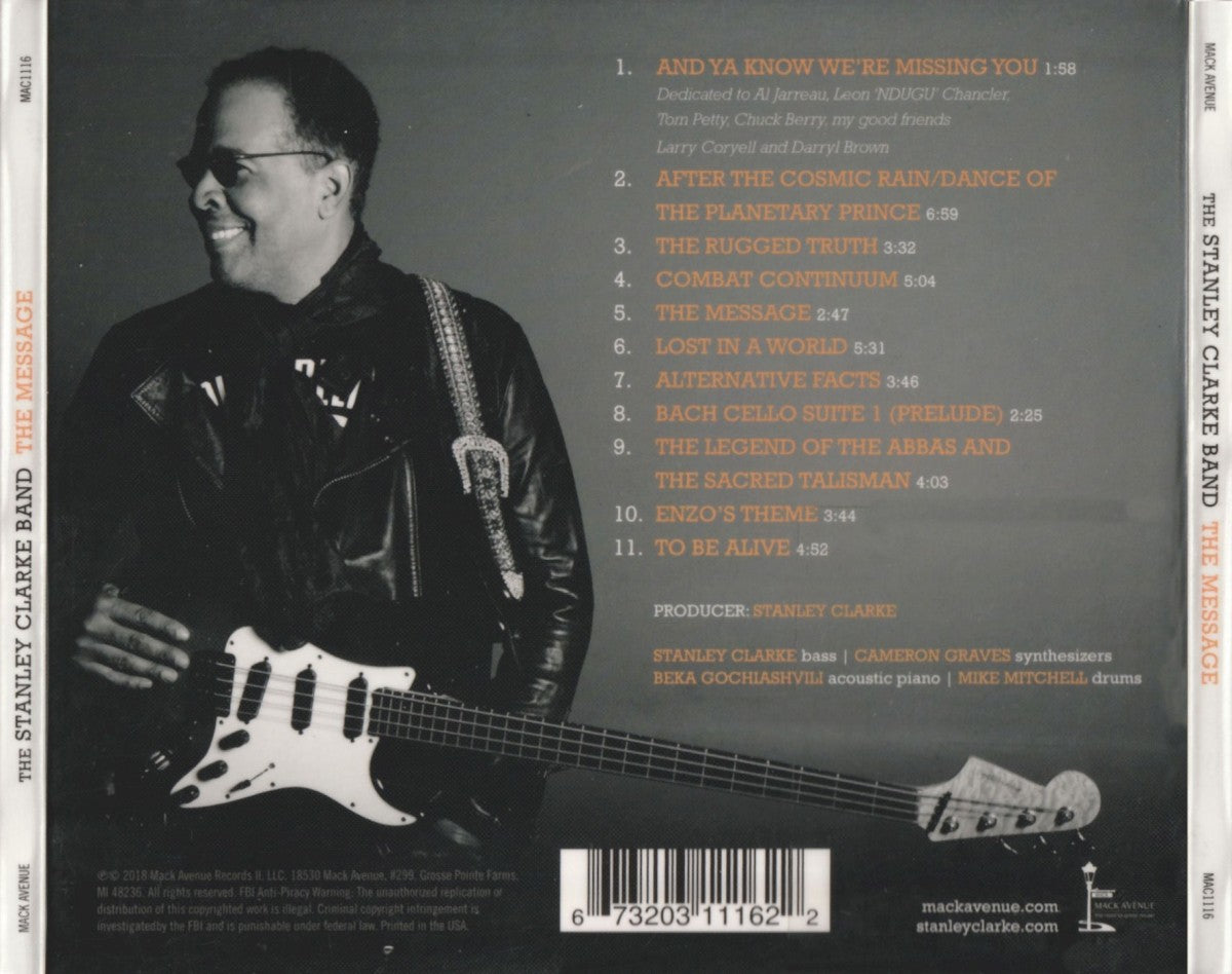 Back Cover: Stanley Clarke – Message CD | Relix