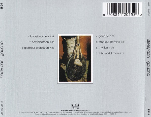 Back Cover: Steely Dan – Gaucho CD | Relix