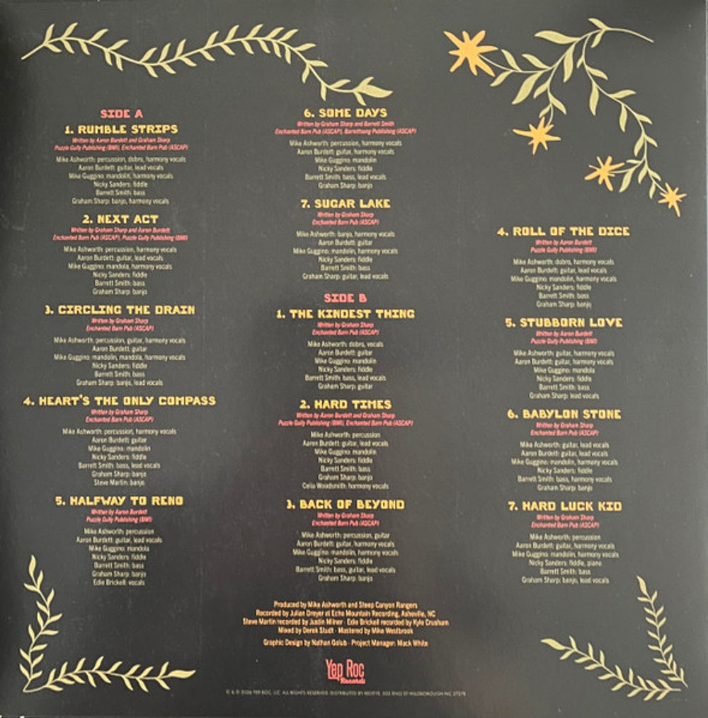 Back Cover: Steep Canyon Rangers – Next Act (Maroon LP Vinyl) Vinyl LP | Relix