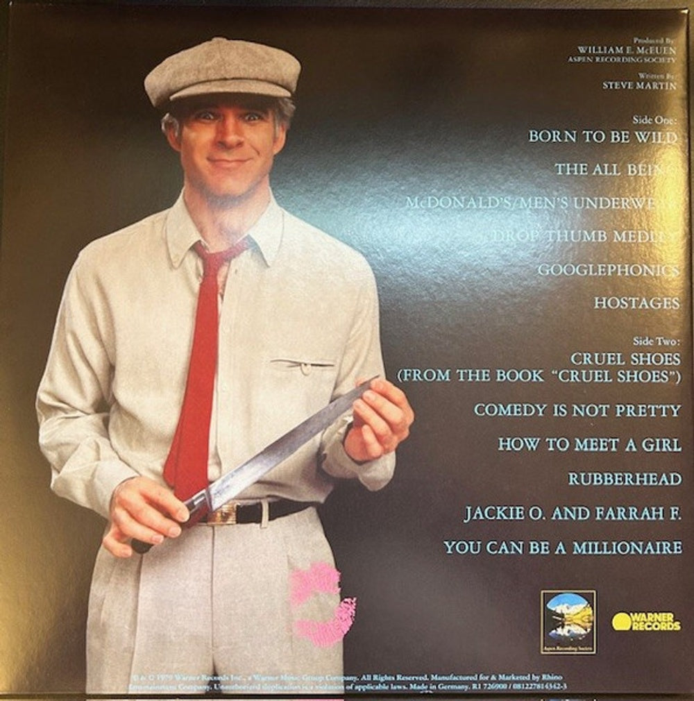 Back Cover: Steve Martin – Comedy Is Not Pretty (Syeor26 LP Vinyl) Vinyl LP | Relix