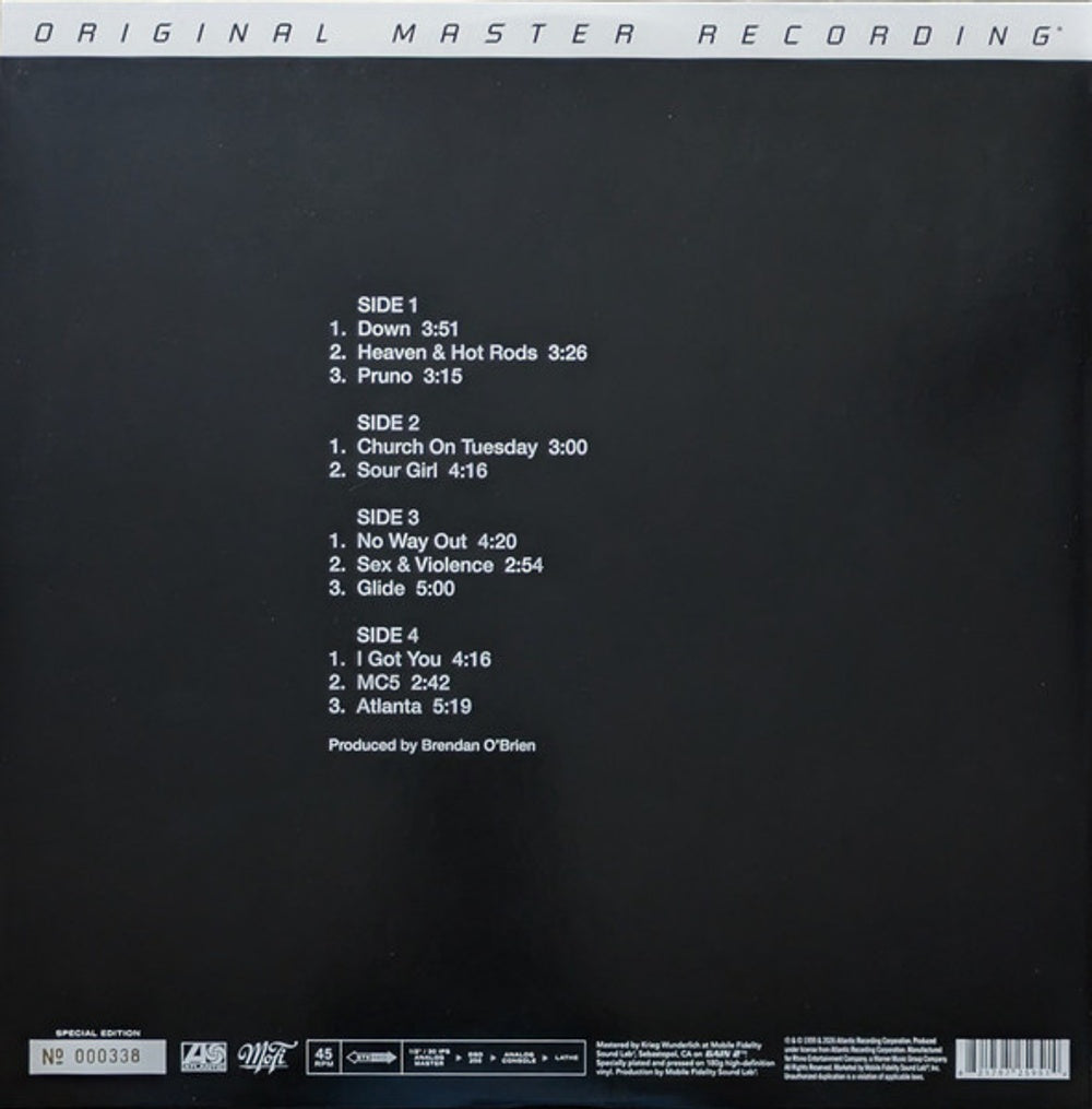 Back Cover: Stone Temple Pilots – No. 4 Vinyl LP | Relix