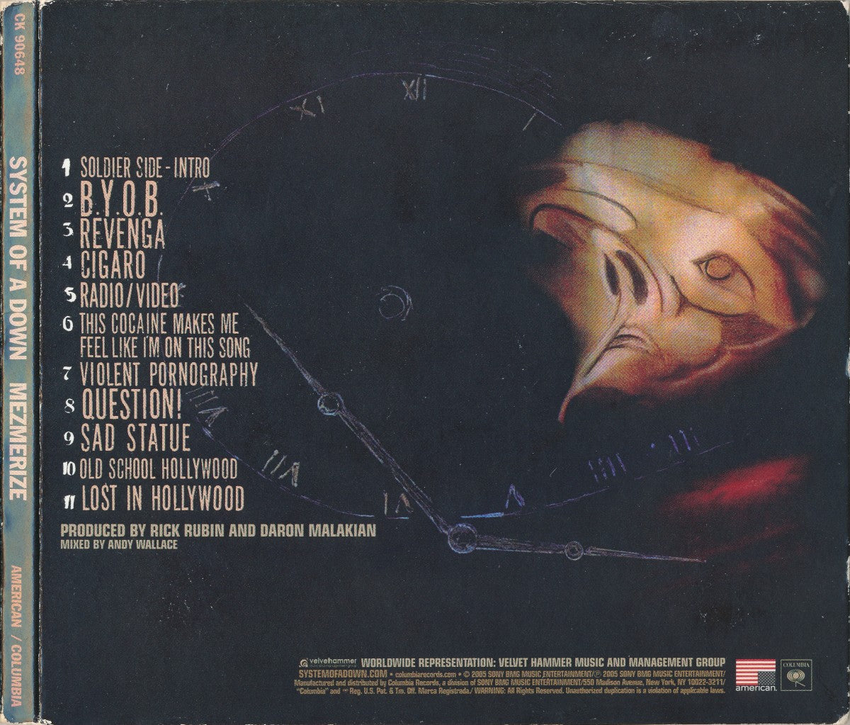 Back Cover: System Of A Down – Mezmerize (CD) CD | Relix