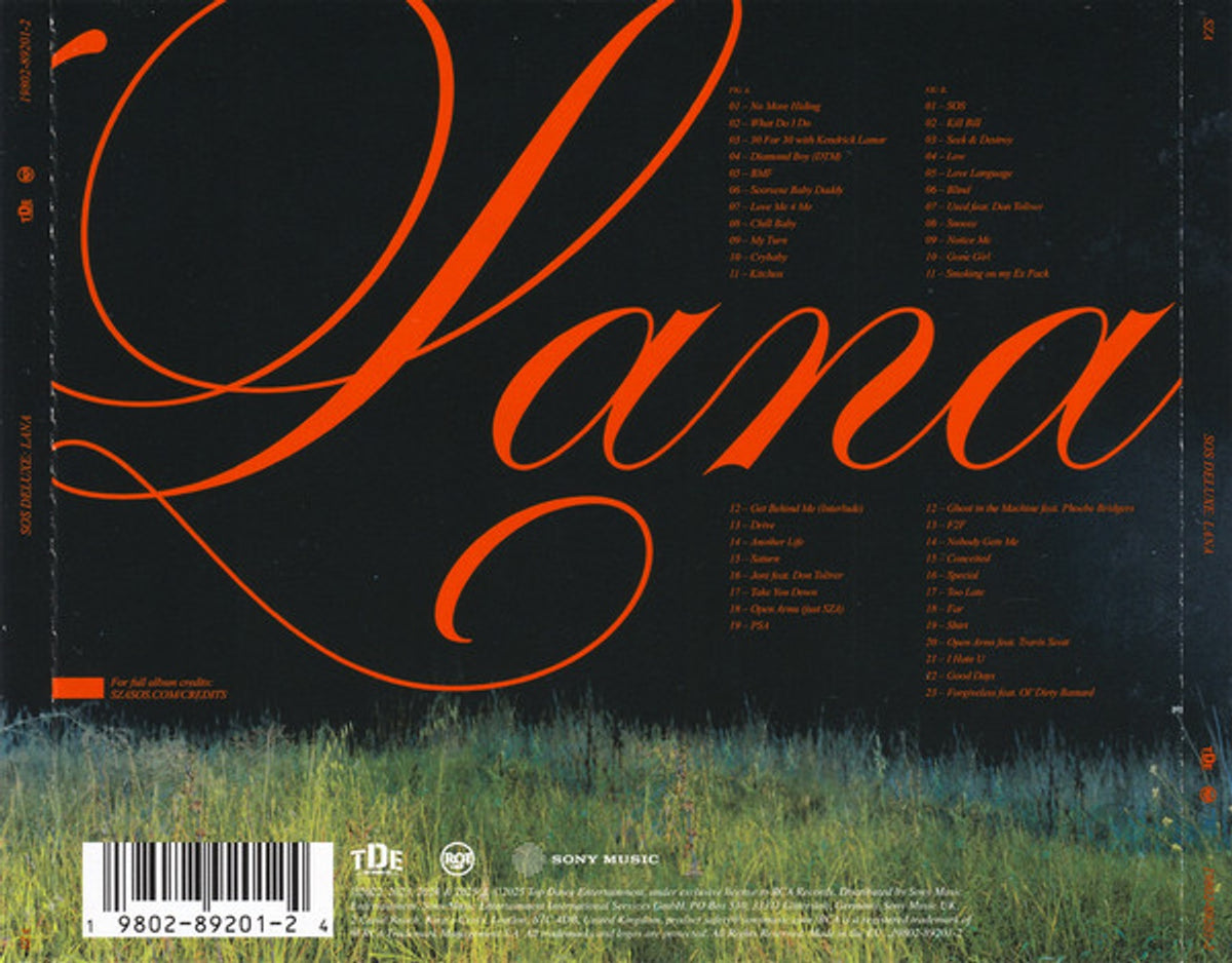 Back Cover: SZA – SOS Deluxe: LANA (CD) CD | Relix