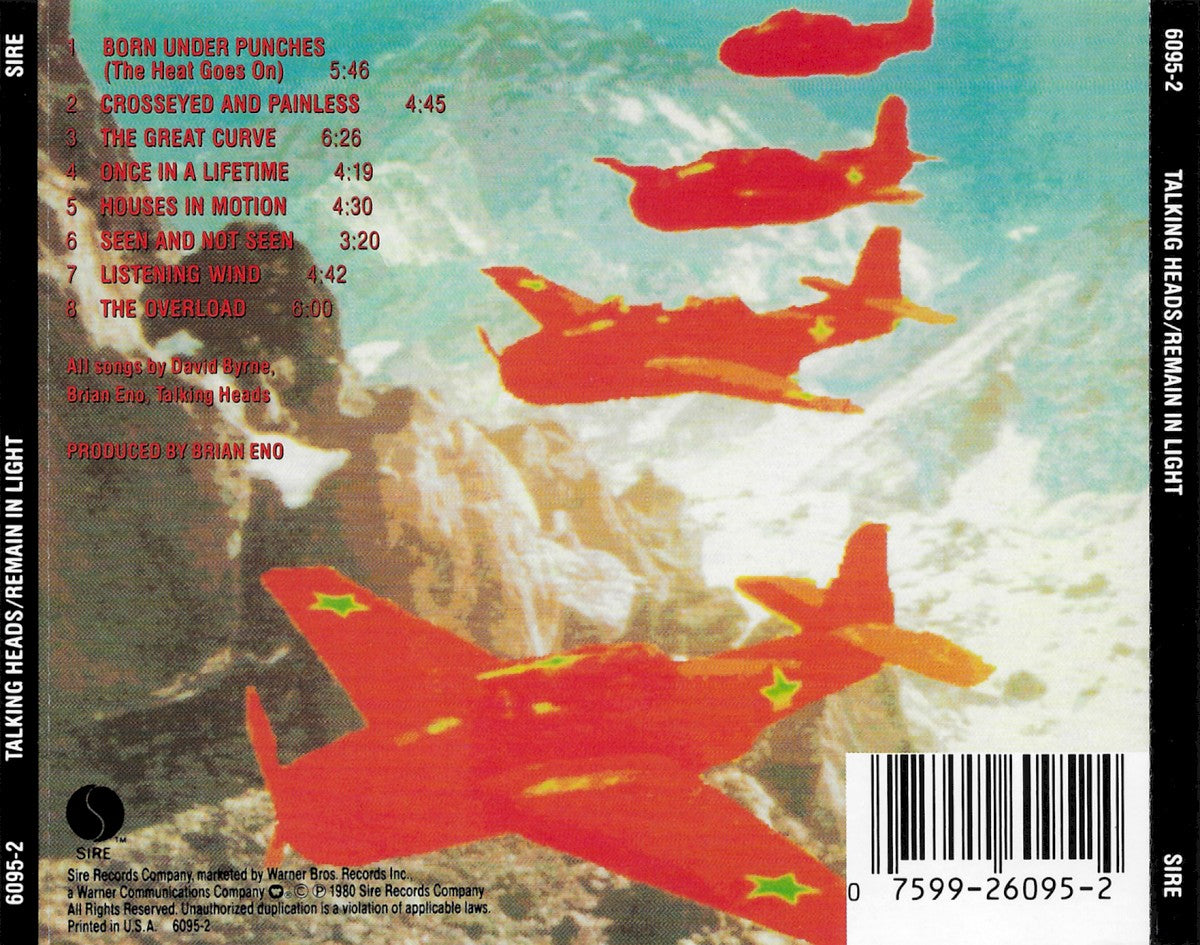 Back Cover: Talking Heads – Remain in Light CD | Relix