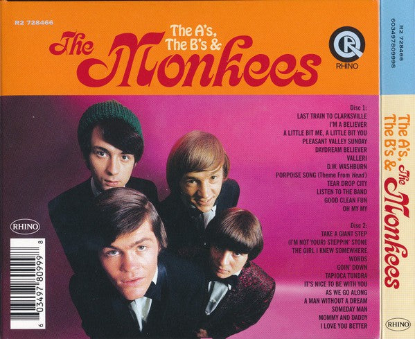 Back Cover: The A's, The B's & The Monkees (CD) CD | Relix