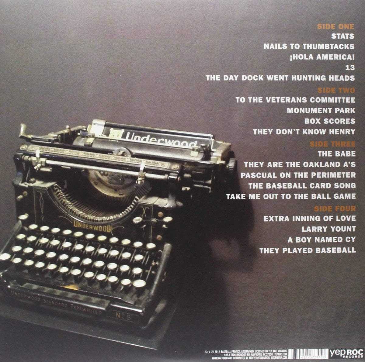 Back Cover: The Baseball Project – 3rd Vinyl LP | Relix