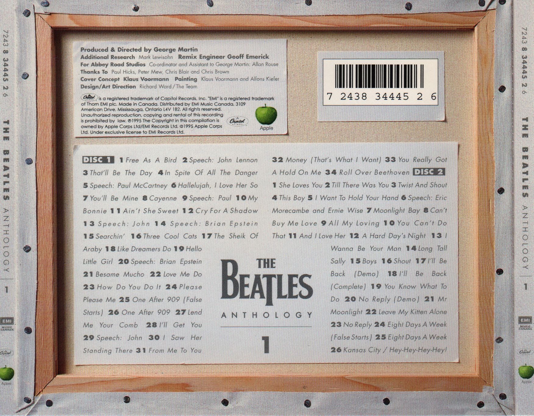 Back Cover: The Beatles – Anthology 1 (2-CD) CD | Relix