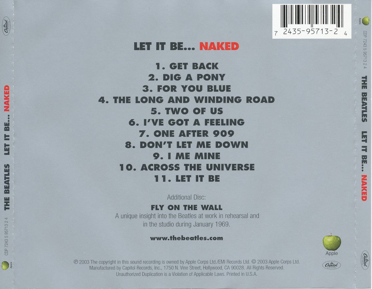 Back Cover: The Beatles – Let It Be Naked (2-CD) CD | Relix