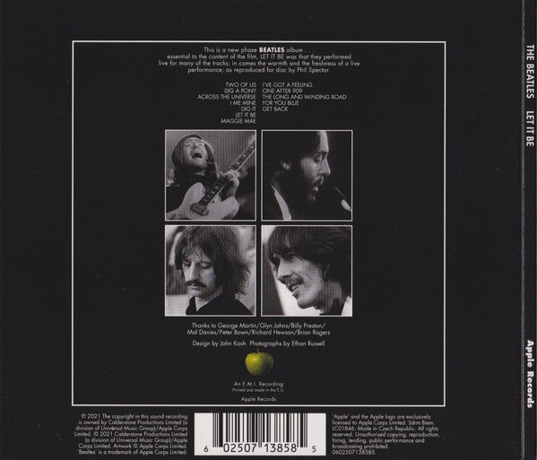 Back Cover: The Beatles – Let It Be: Special Edition CD | Relix