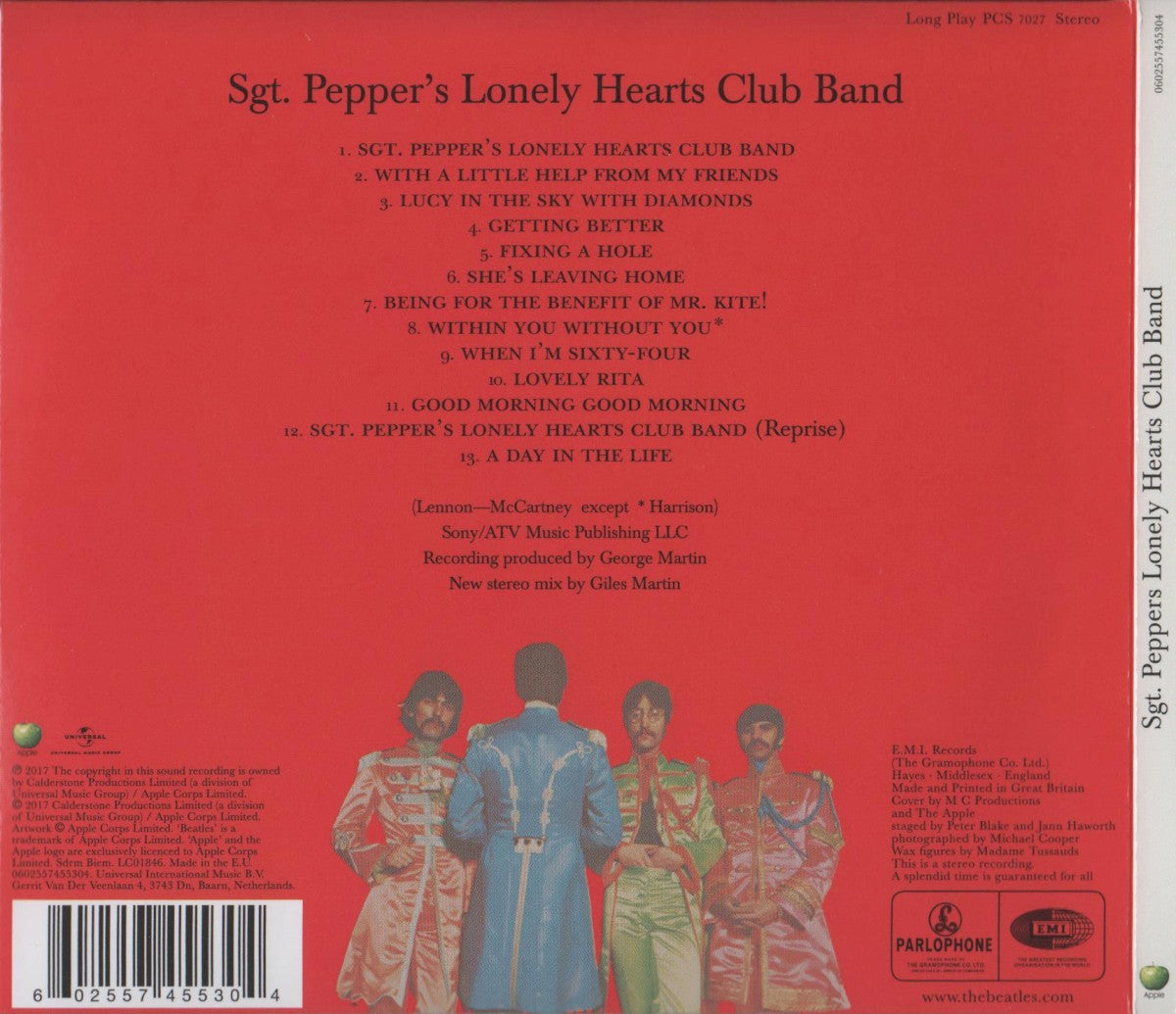 Back Cover: The Beatles – Sgt. Pepper's Lonely Hearts Club Band (4-CD) CD | Relix