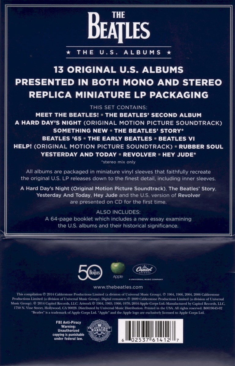Back Cover: The Beatles – The U.S. Albums (Box Set CD) CD | Relix