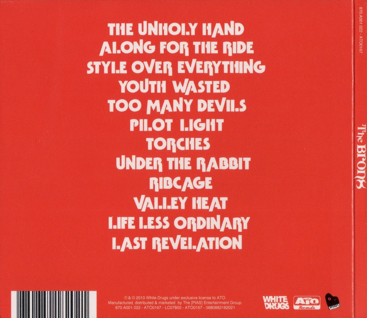 Back Cover: The Bronx – The Bronx IV CD | Relix