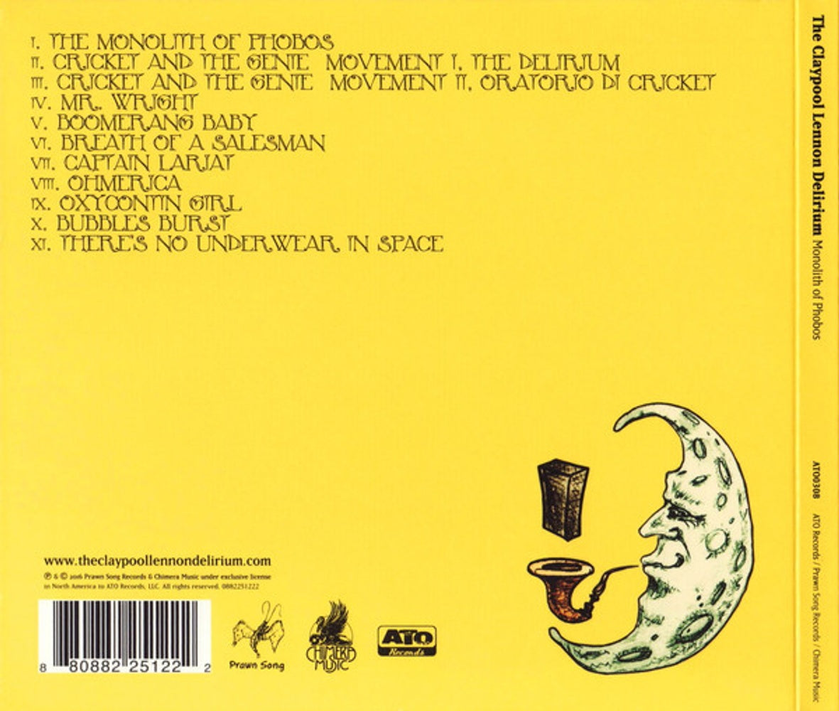 Back Cover: The Claypool Lennon Delirium – Monolith Of Phobos CD | Relix