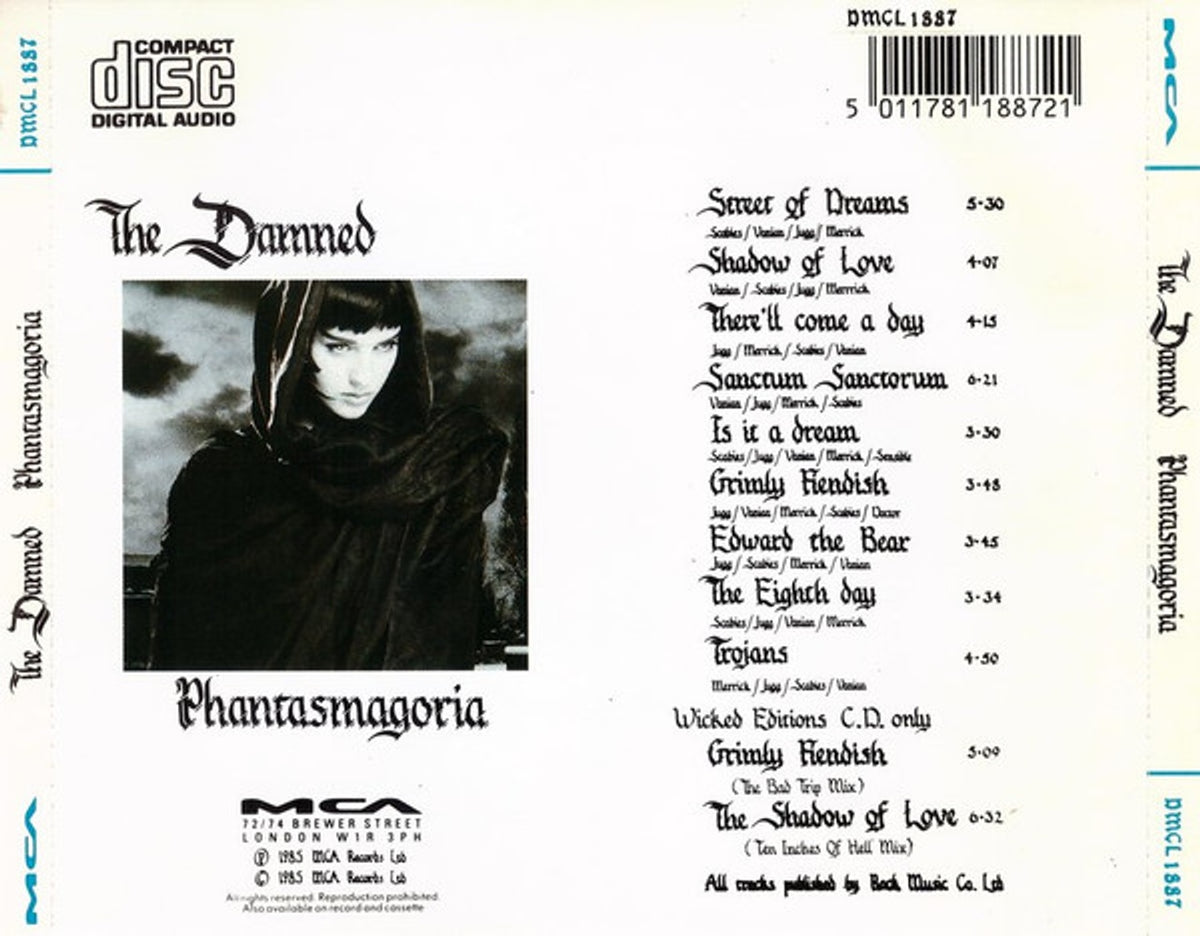 Back Cover: The Damned – Phantasmagoria (Import CD) CD | Relix