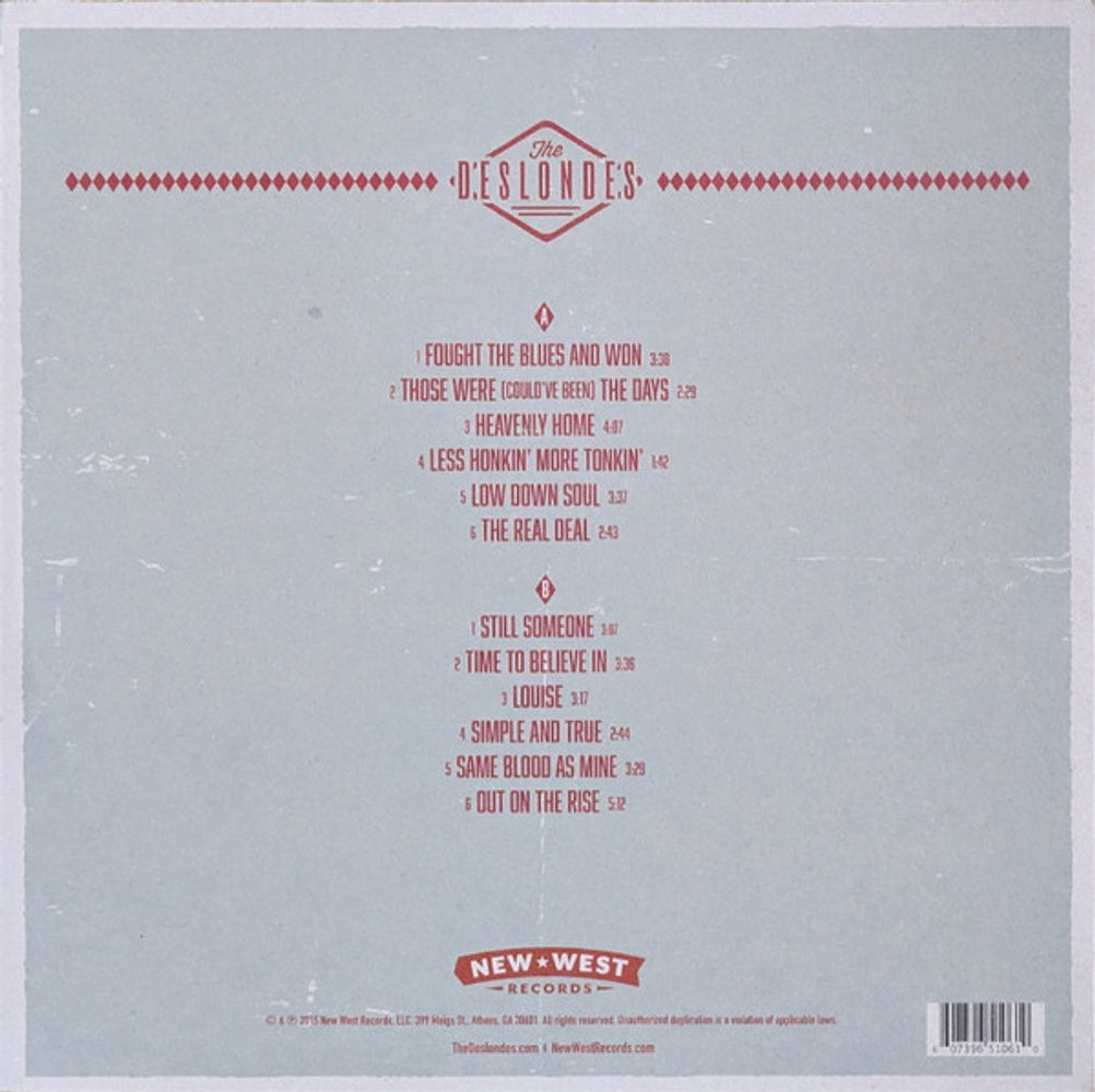 Back Cover: The Deslondes – The Deslondes Vinyl LP | Relix