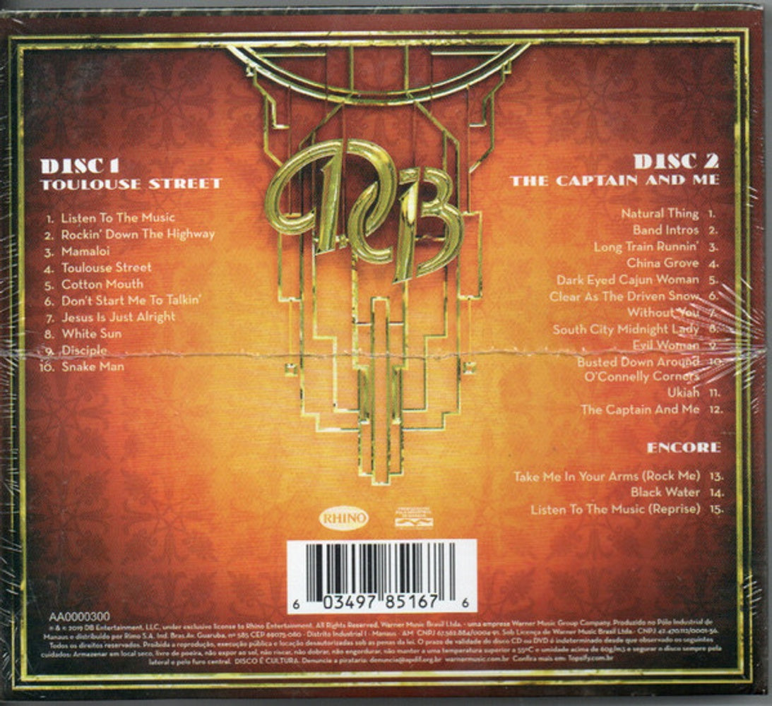Back Cover: The Doobie Brothers – Live From The Beacon Theatre (2-CD) CD | Relix
