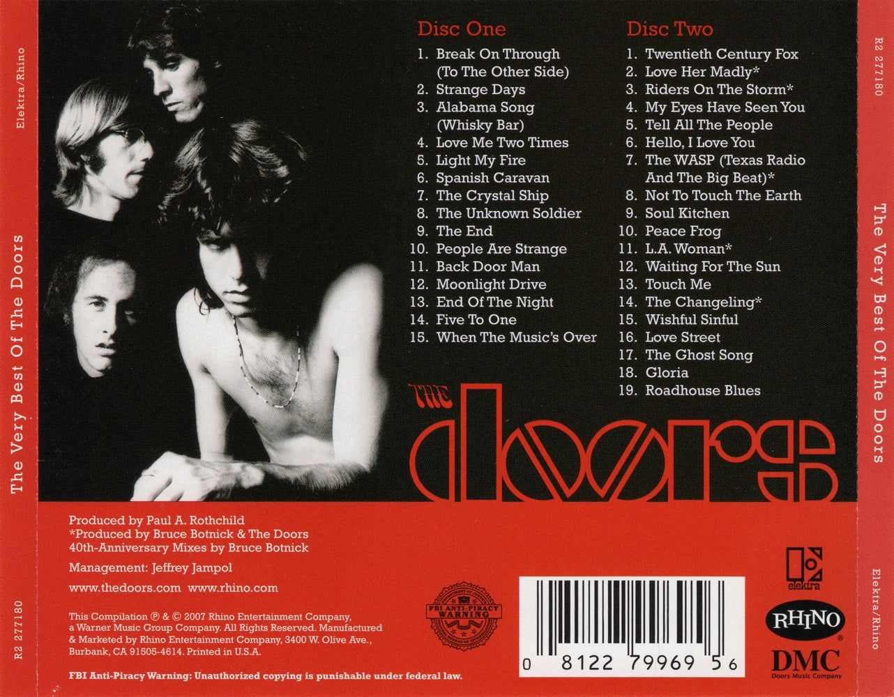Back Cover: The Doors – The Very Best Of The Doors (2-CD) CD | Relix