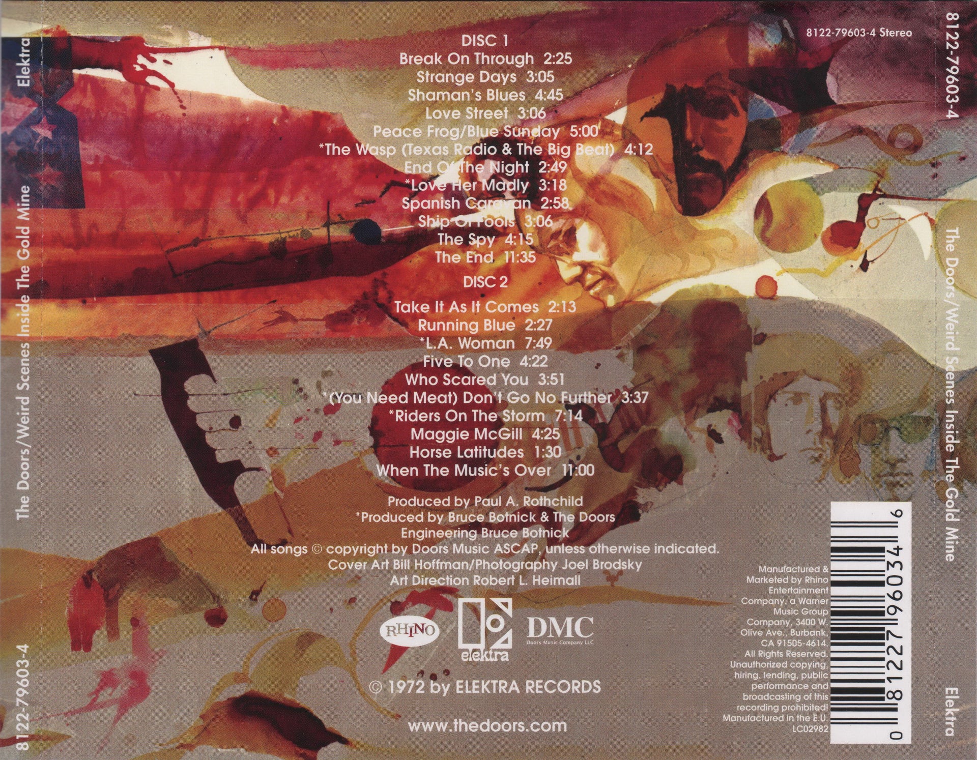 Back Cover: The Doors – Weird Scenes Inside the Goldmine (2-CD) CD | Relix