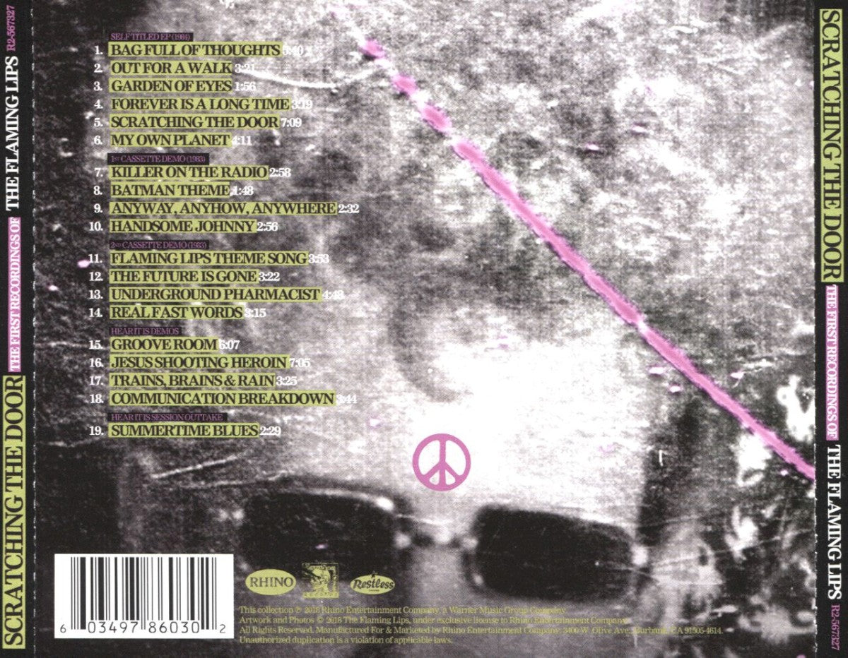 Back Cover: The Flaming Lips – Scratching The Door: First Recordings Of The Flaming Lips CD | Relix