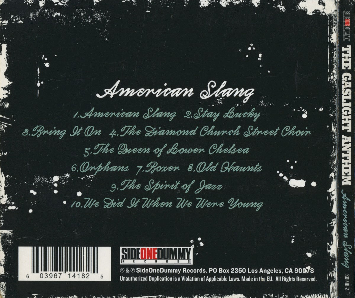 Back Cover: The Gaslight Anthem – American Slang CD | Relix