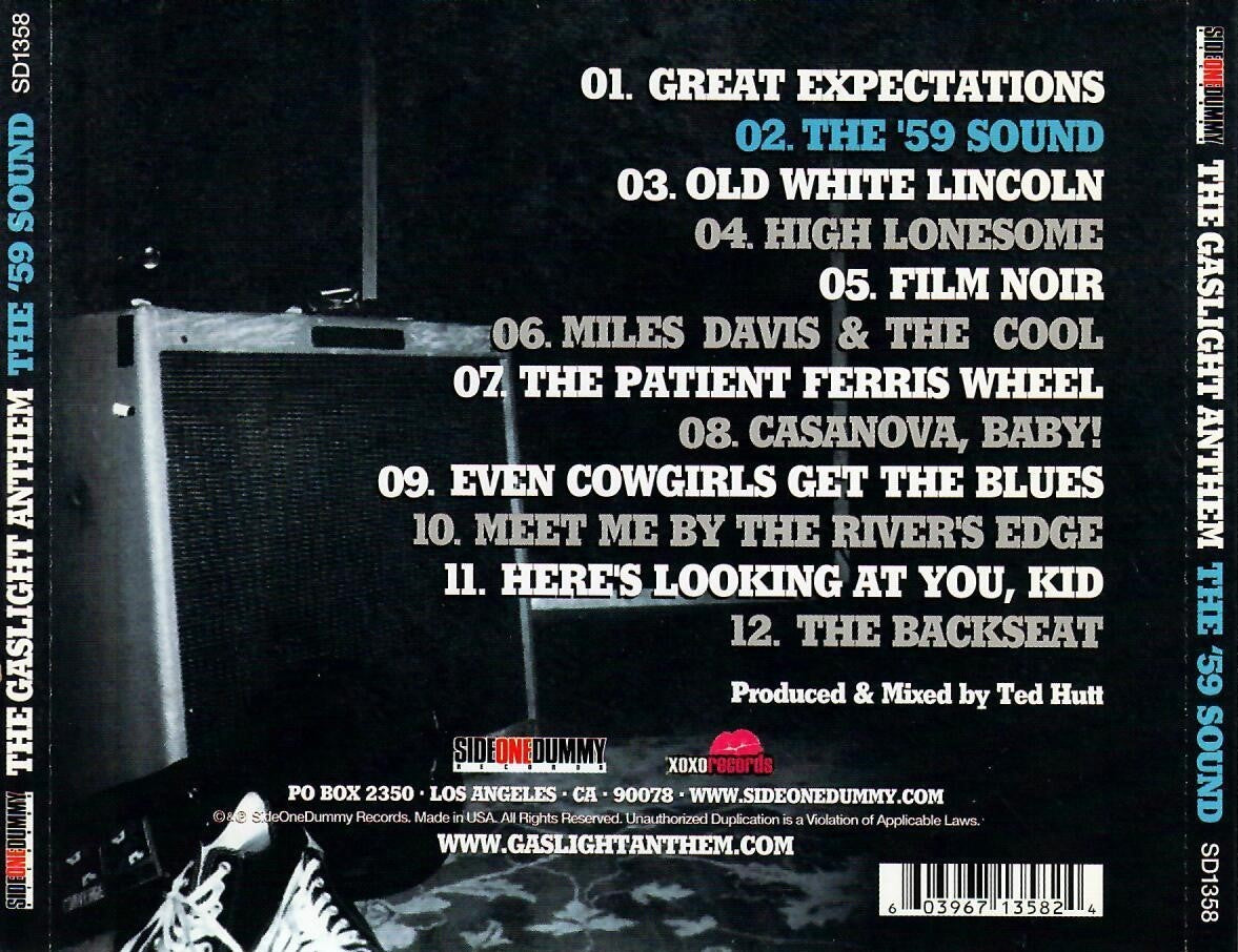 Back Cover: The Gaslight Anthem – The '59 Sound CD | Relix