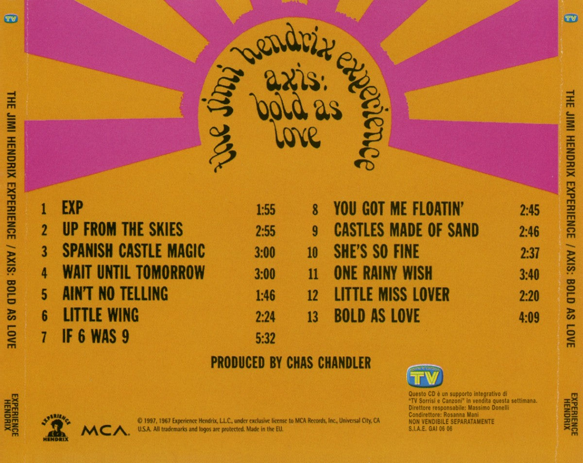 Back Cover: The Jimi Hendrix Experience – Bold As Love CD | Relix