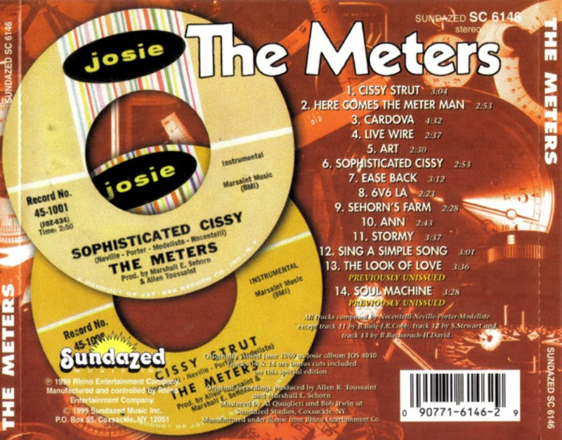 Back Cover: The Meters – Meters Vinyl LP | Relix