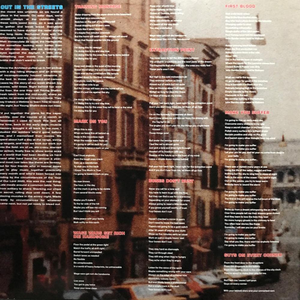 Back Cover: The Mountain Goats – Bleed Out (Yellow LP Vinyl) Vinyl LP | Relix