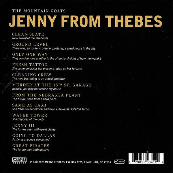 Back Cover: The Mountain Goats – Jenny From Thebes Vinyl LP | Relix