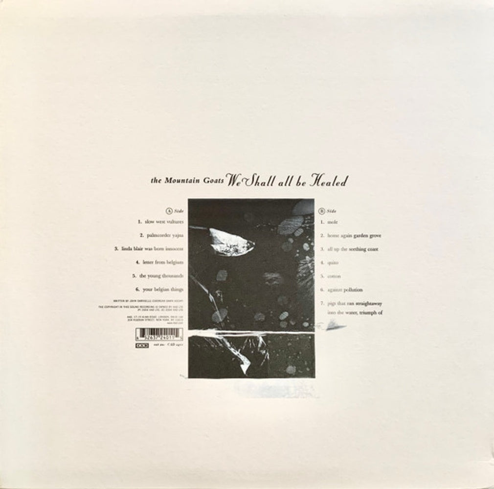Back Cover: The Mountain Goats – We Shall All Be Healed Vinyl LP | Relix
