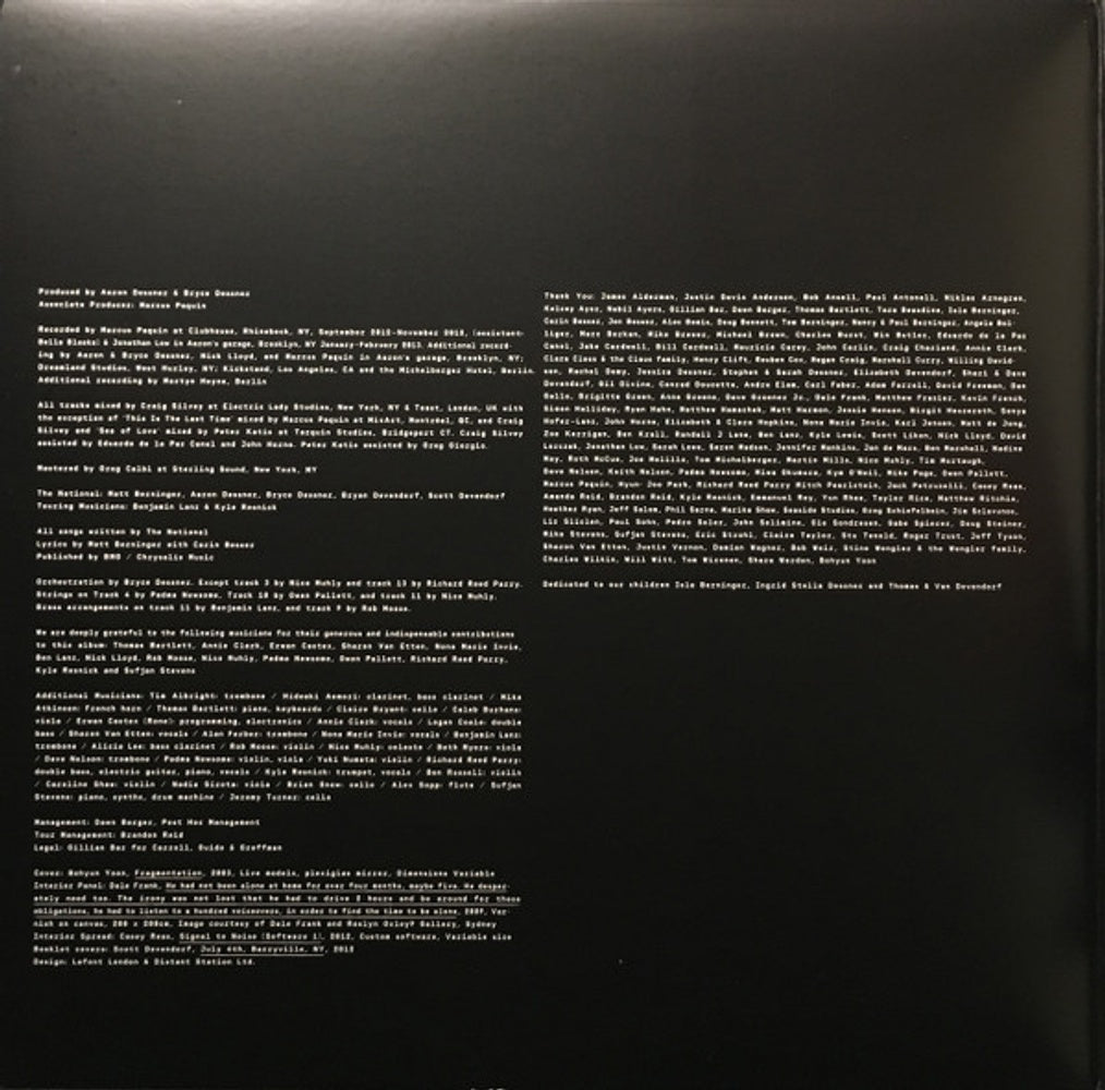 Back Cover: The National – Trouble Will Find Me Vinyl LP | Relix