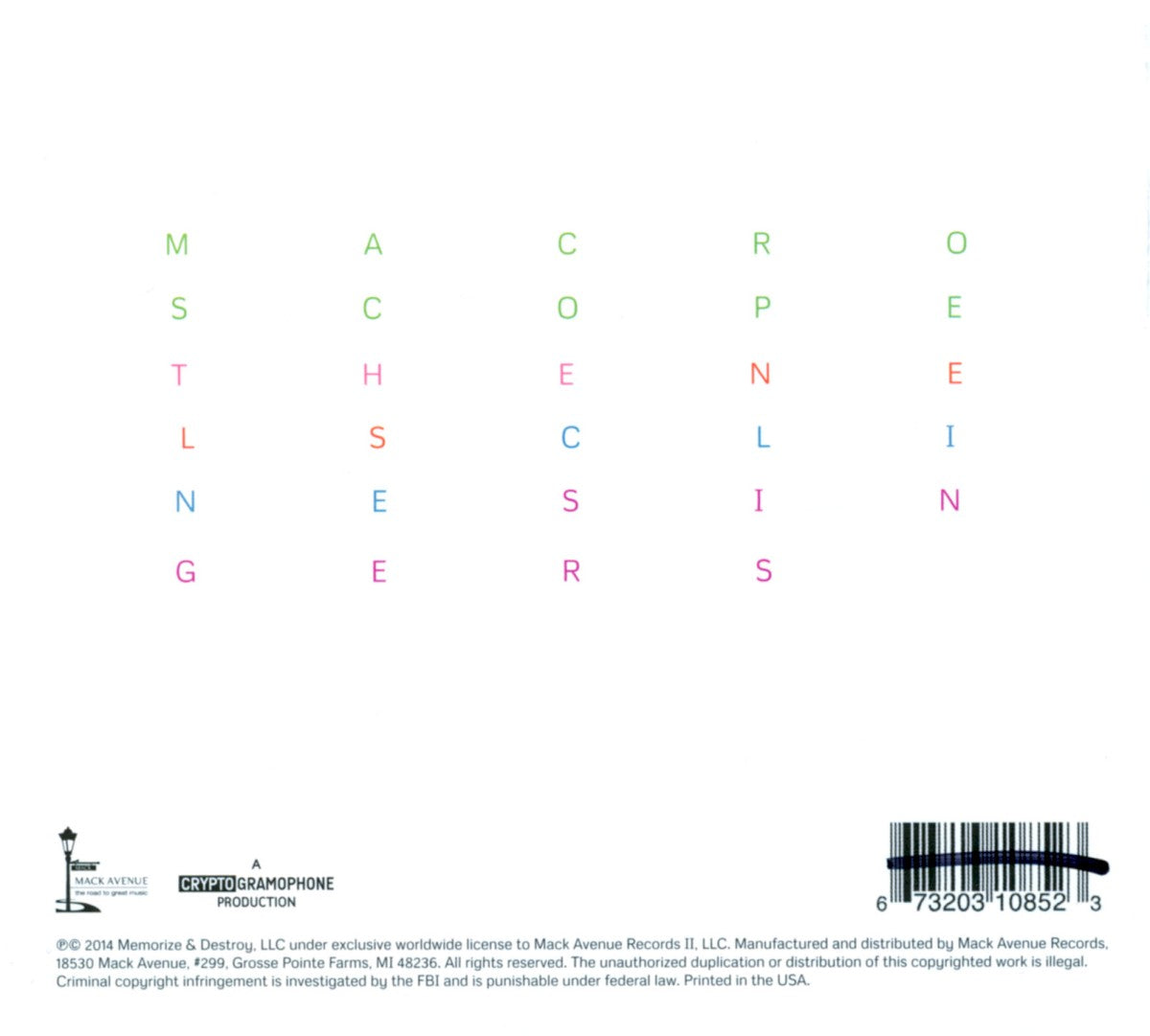 Back Cover: The Nels Cline Singers – MacRoscope CD | Relix