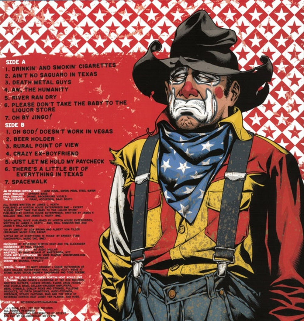 Back Cover: The Reverend Horton Heat – Laughin' & Cryin' With The Reverend Horton Heat Vinyl LP | Relix