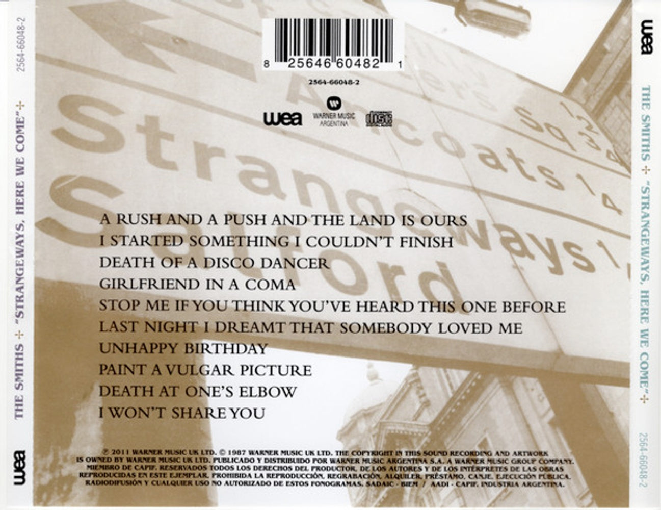 Back Cover: The Smiths – Strangeways, Here We Come CD | Relix